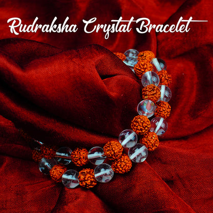 Combo Rudraksha Crystal Bracelet